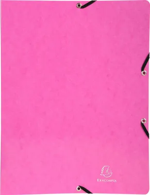 Produktbild von Exacompta 20x Ringhefter Gummizug Karton 2Ring 15mm Rücken 20mm A4 Rosa 54894E