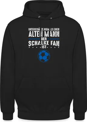 Produktbild von Spreadshirt Schalke Fan Alter Mann Fußball Fan Geschenk Uni Hoodie, 3XL, Schwarz
