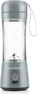 Produktbild von InnovaGoods 8435527817831, Tragbarer Mixer, 0,38 l, 60 W, Grau, Transparent