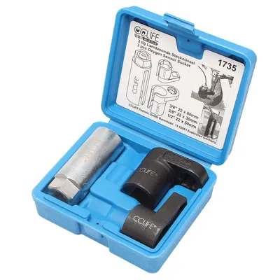 Immagine prodotto di CCLIFE 3 pezzi Chiavi per sonde lambda Utensile per sonde lambda Chiave a bussola Dadi a bussola