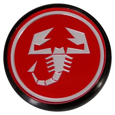 Produktbild von Original Fiat Nabendeckel Felgendeckel Alufelge Chrom Rot 500 Abarth 51811808