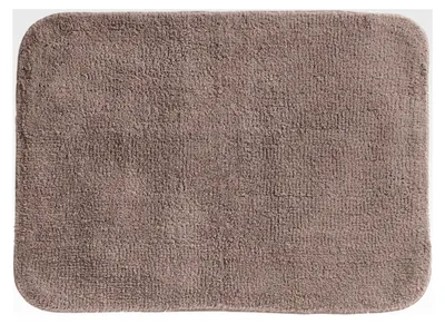 Produktbild von Badematte Duschvorleger 100% Baumwolle Hochflor | flauschig | rutschhemmend | geeignet für Fußbodenheizung | 50x70 cm | Taupe