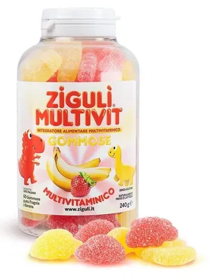 Immagine prodotto di Ziguli Multivit Fragola E Banana 60 Gommose