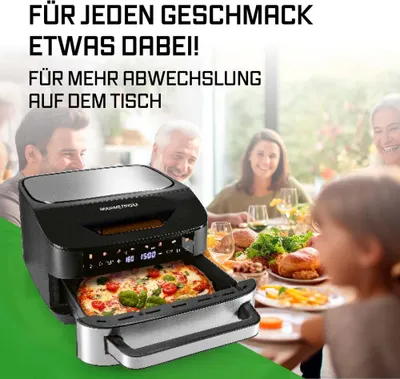 Produktbild von GOURMETmaxx Heißluftfritteuse mit XXL-Garfläche 7 L - 10 Programme & Touchscreen