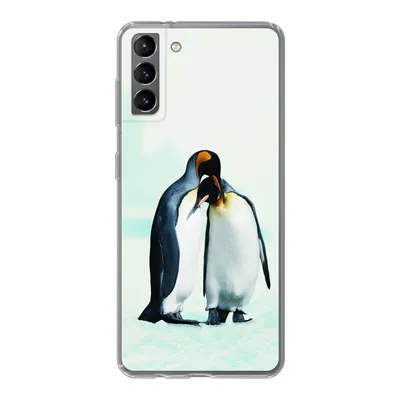 Produktbild von MuchoWow® Handyhülle Schutzhülle Hülle für Samsung Galaxy S21 Plus Pinguine - Schnee - Familie Silikon Softcase Handy Hülle - Handy-Tasche