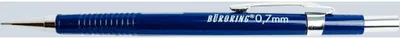 Produktbild von Büroring Druckbleistift, 0.7 mm, hellblau, mit Radiergummi und Clip