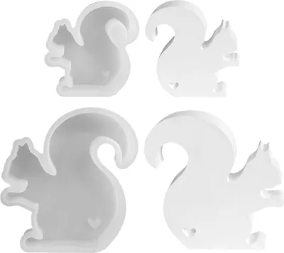 Produktbild von Silikonformen Gießformen Eichhörnchen Kerzenformen zum Gießen, Silikonform Eichhörnchen Gips Zum Gießen, Silikon Gießform Eichhörnchen Gießformen Silikon Eichhörnchen Giessform Silikon (2 Stück)