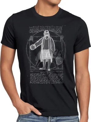 Produktbild von style3 Vitruvianischer Dude Herren T-Shirt lebowski bowling bowler big