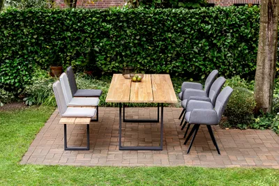 Produktbild von Niehoff Noah Tisch Profilkufe Aluminium/Teak
