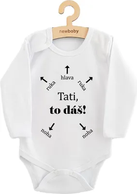 Productafbeelding van Body met het printje "New Baby Tati, dit ben ik!", maat 74 (6-9 maanden)