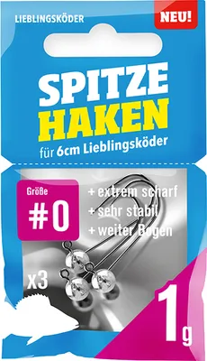 Produktbild von Lieblingsköder Spitze Haken #0 - Kopf: 1 g