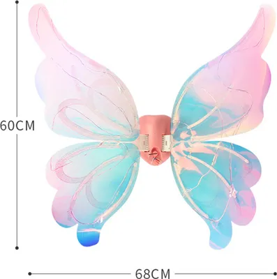 Produktbild von Leuchtender Elfenflügel-Schmetterling, leuchtendes elektrisches Engelskostüm, Schmetterlingsflügel mit farbwechselnden Lichtern, Musik
