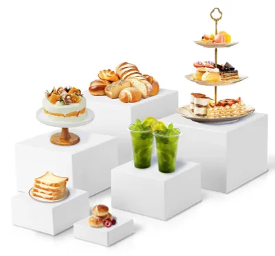 Produktbild von Kuchenständer Wiederverwendbar - 6 Stück - Hochzeits-/Buffetständer - Geburtstagsfeiern - Cupcake - Kubusständer - Tortenständer