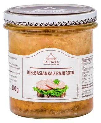 Zdjęcie produktu dla Pyszna Kiełbasianka z Rajbrotu 300g słoik Bacówka