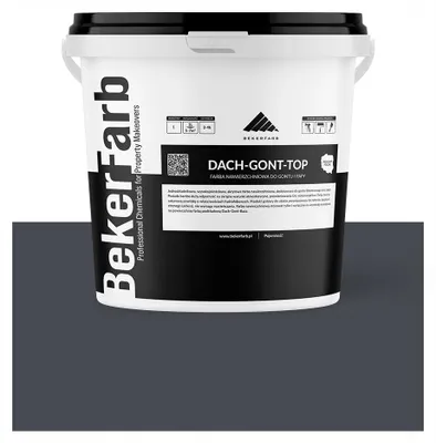 Zdjęcie produktu dla Nawierzchniowa Farba na Dach do Gontu i Papy Bekerfarb Stalowy 10l