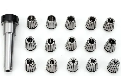 Image de Jeu de 15 pinces de serrage pour mandrin à pince avec MK2 M10 pour défonceuse et travaux CNC