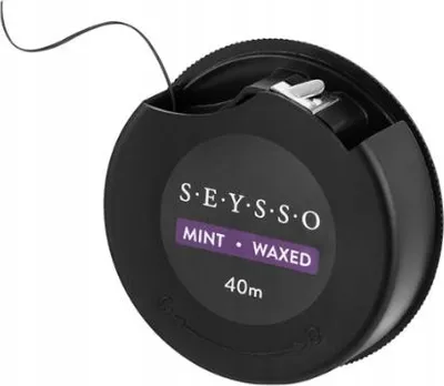 Produktbild von SEYSSO Carbon Zahnseide mit Aktivkohle, gewachst, 40 m