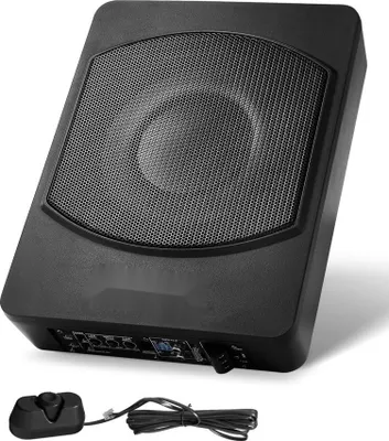 Immagine prodotto di Subwoofer sottosella per auto 240W - Sistema subwoofer attivo sottile da 254 mm - Altoparlante per bassi compatto per auto