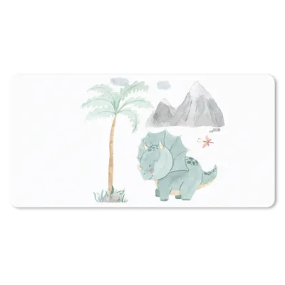 Produktbild von MuchoWow® Mauspad Mousepad Kinderzimmer - Dinosaurier - Baum - Jungen - Mädchen - Kinder 60x30 cm - Mousepads - Maus Mat - Pad - Mausunterlage - Nachhaltig