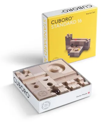 Produktbild von Cuboro Murmelbahn Starterset mit Holzblöcken
