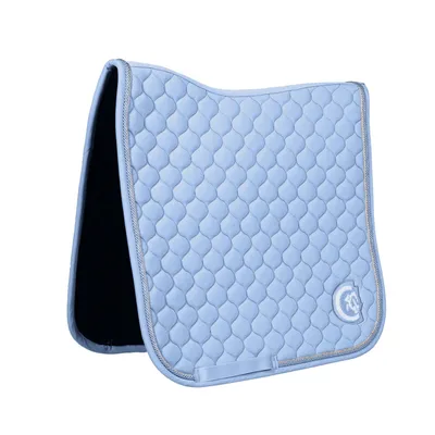 Zdjęcie produktu dla Podkładka pod siodło Kentucky Horsewear Onion Quilt 3D Logo Dressage, Farbe:Light Blue, Größe:Full