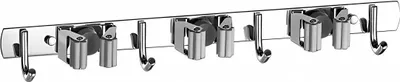 Produktbild von Gerätehalter Wandhalterung, Ausführung:4 Haken + 3 Clips