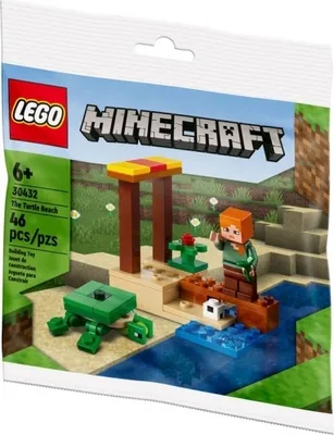 Obrázok produktu pre LEGO Minecraft The Turtle Beach 30432, Stavebnica, 6 rok / roky, Plast, 46 kusov