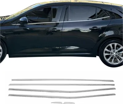 Image de Moulures de vitres pour Renault Megane 2016-2020 bicorps chrome 6pcs