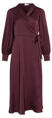 Produktbild von Vila Female Kleid mit V-Ausschnitt Langärmeliges Midi