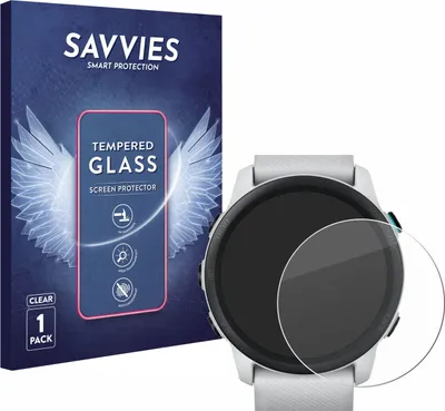 Produktbild von Savvies Schutzglas für Garmin Forerunner 745 Displayschutz 9H Glas klar transparent