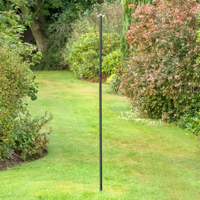 Produktbild von CJ Wildlife Vogelfutterstation mit Schäferhaken - Kombi-Pfahl 170 cm - Metall, schwarz - zur Befestigung von Futtersäulen, Erdspitze