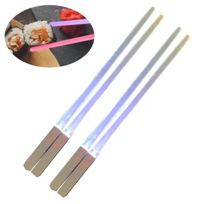 Produktbild von Wiederverwendbare Essstäbchen für Sushi, 2 Paar, weiß