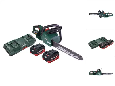 Obrázek produktu pro Metabo MS 36-18 LTX BL 40 Akumulátorová řetězová pila 36 V ( 2x 18 V ) 40 cm 22 m/s bezkartáčová + 2x baterie 5,5 Ah + dvojitá nabíječka
