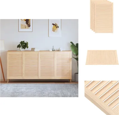 Obrázek produktu pro vidaXL Dvířka skříněk se žaluziovým designem 4 ks 99,3x59,4 cm masiv - Dvířka skříněk
