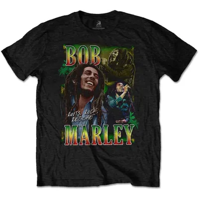 Obrázok produktu pre Bob Marley Roots, Rock, Reggae Homage Black M Tričko
