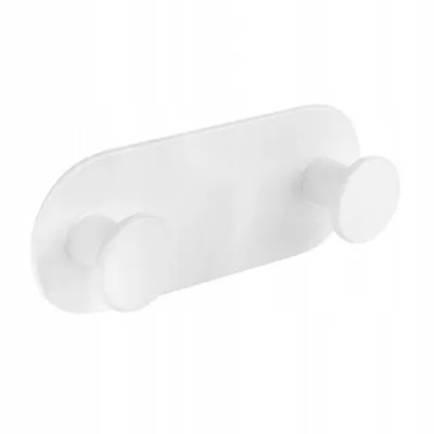 Immagine prodotto di Appendino doppio per bagno bianco 10,7x4x2x cm MIRI