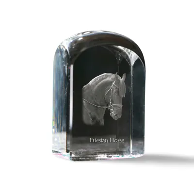 Imagen del producto de Caballo Frisón I sello de cristal con caballo Art-Dog