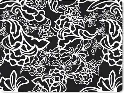 Produktbild von MuchoWow® Mauspad Mousepad Muster - Blume - Schwarz und Weiß 23x19 cm - Mousepads - Maus Mat - Pad - Mausunterlage - Schreibtischunterlage - Mauspad