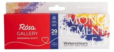 Image de Godets de peinture aquarelle, 29 couleurs - Rose