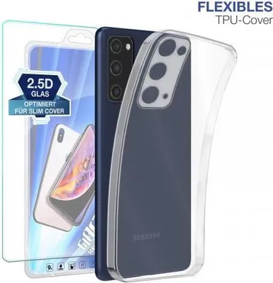 Produktbild von TPU-Hülle Transparent für Samsung Galaxy S20 / S20 FE - Modellkompatibilität: Für Samsung Galaxy S20 FE - Displayglas: Mit 9H Displayglas