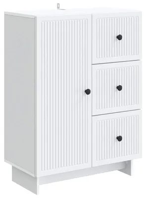 Produktbild von vidaXL Sideboard mit Schubladen Weiß 66 x 34,5 x 90 cm Holzwerkstoff