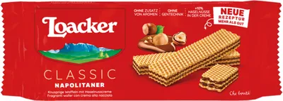 Produktbild von Loacker Napolitaner Knusprige Waffel mit Haselnusscreme 175g