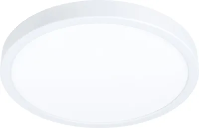Produktbild von EGLO LED Deckenleuchte Fueva 5, Ø 28,5 cm, Aufbauleuchte aus Stahl und einer Kunststoff Leuchtfläche, Deckenlampe in Weiß, LED Aufbaulampe warmweiß