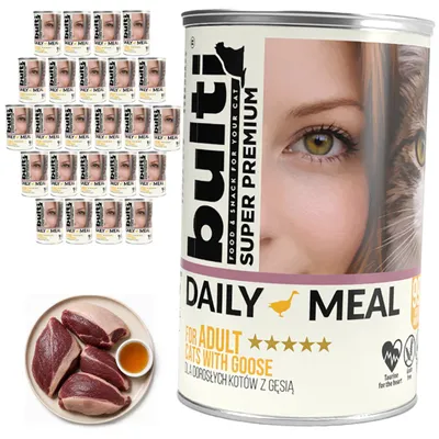 Produktbild von BULTI | Katzenfutter Gans - Nassfutter Set 4x400g Dose - Katzenfutter Ente fur Katze