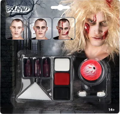 Produktbild von Schminkset Zombie mit Blut und Wunde Halloween
