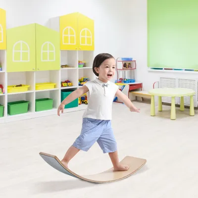 Obrázok produktu pre Balančná doska Curvy Board Balančná doska vyrobená z dreva 90 x 30 cm