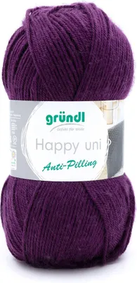 Produktbild von Gründl Happy Uni 100% Polyacryl, Anti-Pilling,100 g 250 m,NS 4-5 pflaume (10)