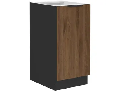 Obrázok produktu pre Dolná jednodverová skrinka TOVA - šírka 40 cm, orech okapi / čierna