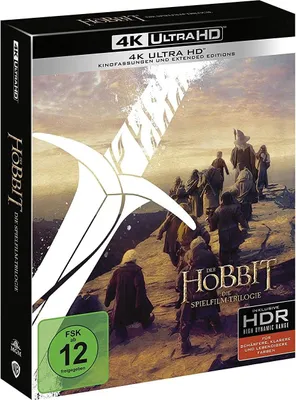 Produktbild von PLAION Der Hobbit: Die Spielfilm Trilogie (4K UHD), Film, Blu-ray, Deutsch, Englisch, 90 min, Fantasie, Andy Serkis; Benedict Cumberbatch; Luke Evans; Martin Freeman; Richard Armitage