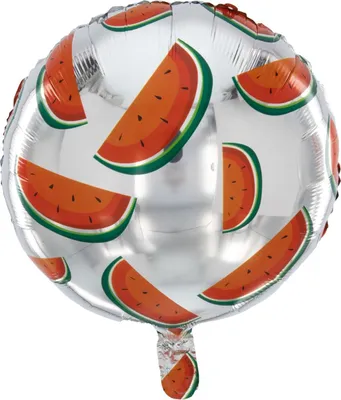 Produktbild von Folienballon Rund Wassermelone 45cm